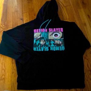 🌼 Black graphic hoodie sweater